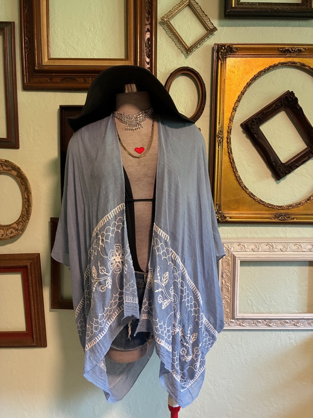 Collectioneighteen Light Blue Linen-Feel Top